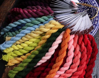 Plant Dyed WOOL THREAD FLOSS // Plant Dyed for Crewel Embroidery // Visible Mending // Historic Needework // Needlepoint // Cross stitch