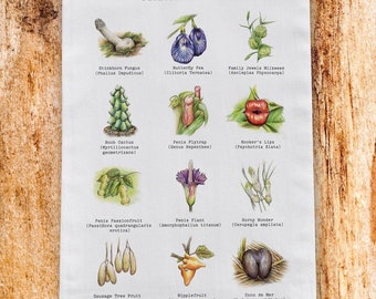 Plantae Sexualis Cotton Tea Towel: Cheeky Plant Lover Gift