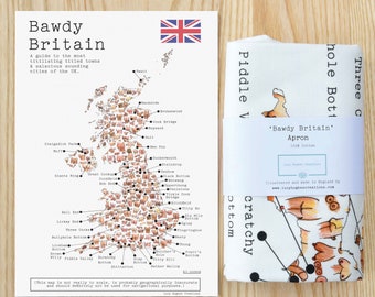 Novelty  Apron, Naughty UK Place Names, Cheeky Kitchen Gift