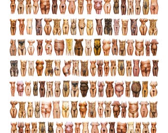 Love Your Body Artwork: Inclusivity and Empowerment Print wall decor
