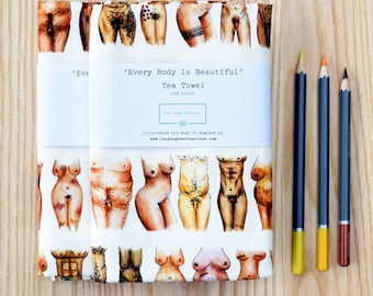 Body Positive Art Tea Towel – Lucy Hughes Creations