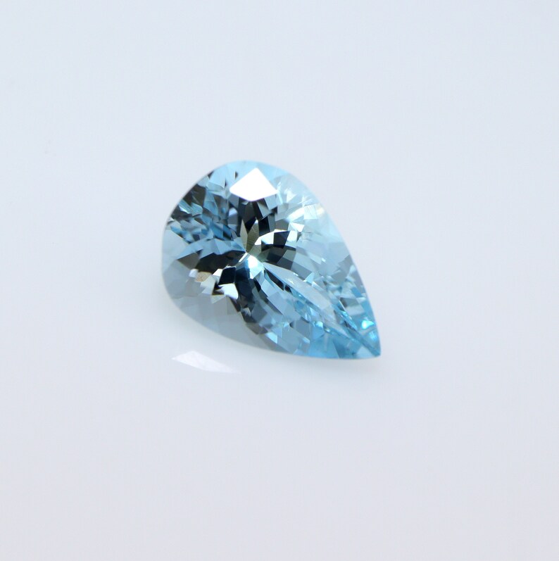 Fantastic Cut! shops 1.9Ct. 100% Natural BEAUTIFUL Pear Cut Aquamarine11x7.6mm,GOOD QUALITYFaceted Loose Gemstone For Making Wedding Pendant,Ring