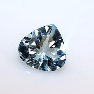 100%  Natural Aquamarine Heart Cut Gemstone | 1.75Ct.March Birthstone | Loose Faceted Stone  | Jewelry Making | Calibrated Sizes | 8.9x9.1mm