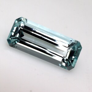 Natural Aquamarine Baguette Cut | 2.72Ct.Fine Cut Grade,5.8x13.6mm March Birthstone Gem | Loose Blue Stone for Jewelry | Aquamarine for Ring