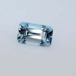 Natural Aquamarine Baguette Cut | 1.8Ct.March Birthstone Gem | Loose Aquamarine Stone for Ring & Jewelry Making | Faceted Aquamarine 9x5.5mm