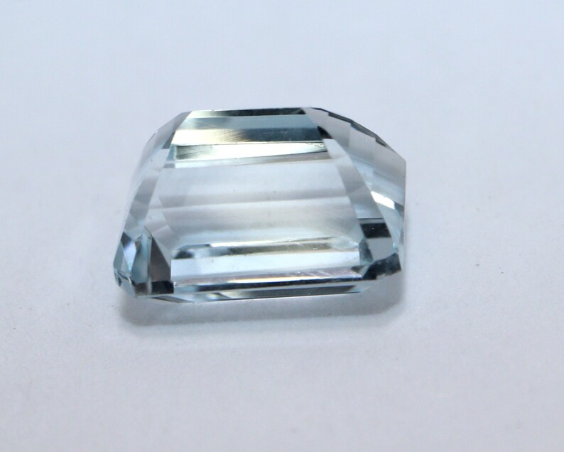 1.56 Ct.Light Blue Color Aquamarine 7.5x5.4 mm Emerald Cut Stone Aquamarine Faceted Loose Gemstone For Making Jewellery Or Ring.