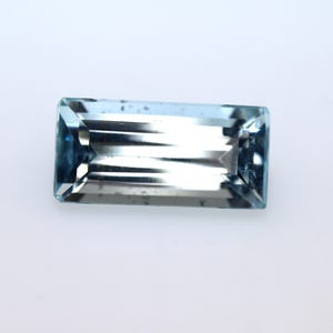100%  Natural Aquamarine Baguette Cut Skinny Pendant,1.7Ct. 10x4.9mm Long Baguette,Sleek Pencil Faceted Loose Gemstone,Anniversary Pendant.