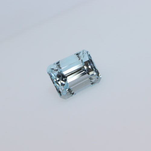 Fine Cut! 2.2Ct. Natural Good Lustrous Emerald Cut Aquamarine 7.8x6.4mm HIGH QUALITY Faceted 2024 Loose Gemstone Good For Making Engagement Ring.