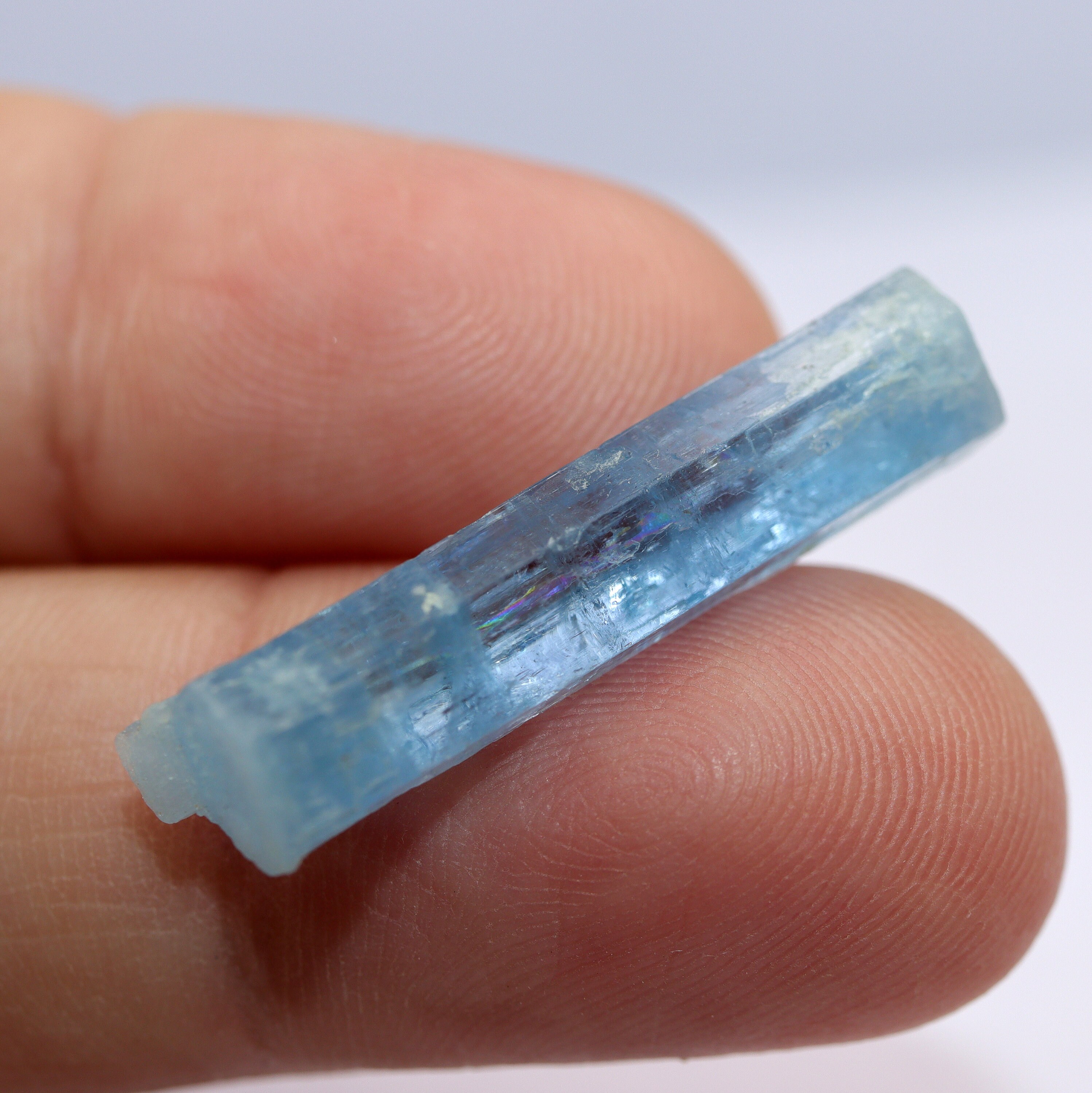 9.9Ct.100 Natural Good Aquamarine 28x5.8mm Long Raw Etsy