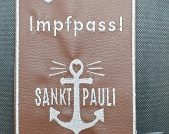 Impfpasshülle Sankt Pauli - bestickt