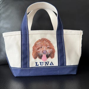 Customized Hand-Painted Pet Portrait Mini Canvas Tote – Personalized Dog/Cat Shoulder Bag