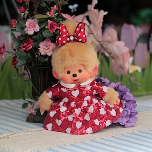 Conjunto de vestido hecho a mano para Monchhichi talla M