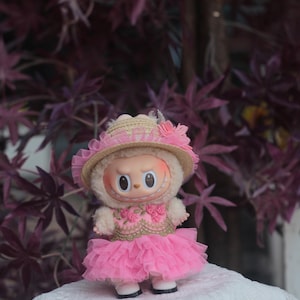 OOAK Labubu Clothes - Handmade Outfits for 17cm Pop Mart Labubu Keychain Plush,Popmart Labubu Accessories Gift