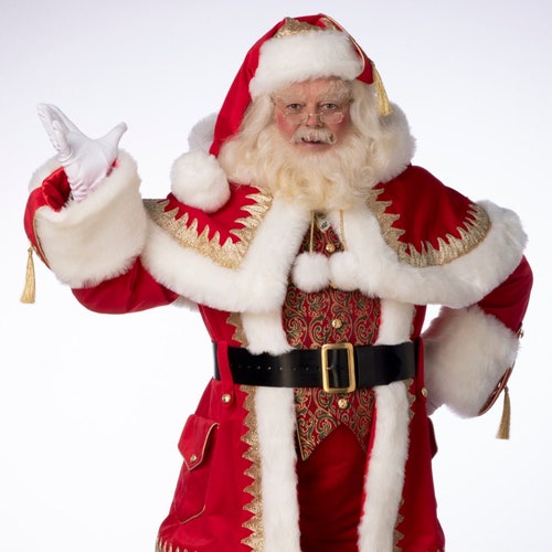 Short Crushed Velvet Santa Claus / Father Christmas Costume - Etsy