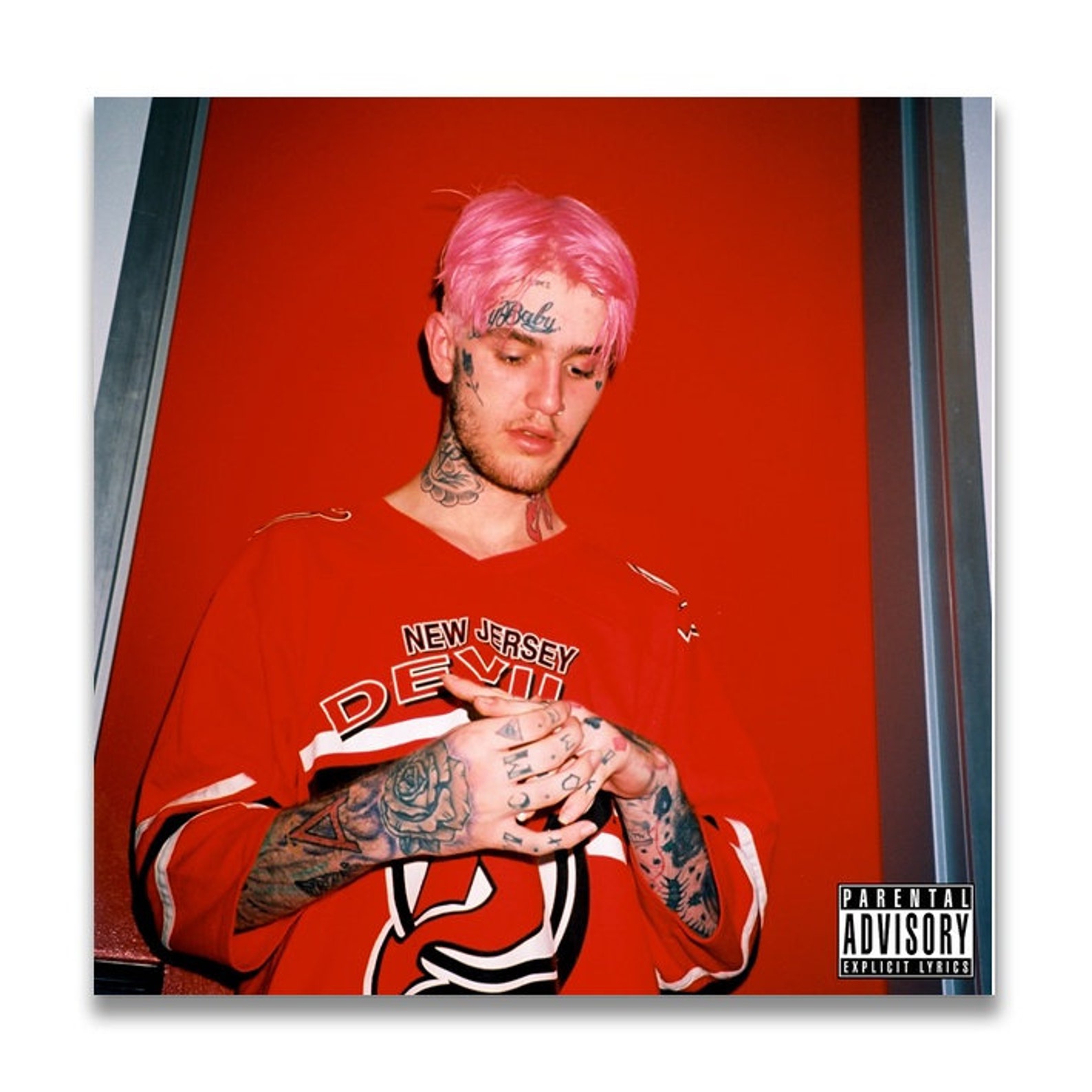 Lil Peep Hellboy Music Album Cover Canvas Poster Etsy