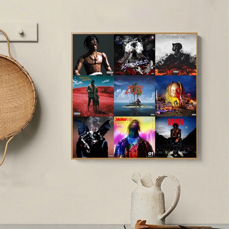 Travis Scott All music album cover Canvas poster Etsy