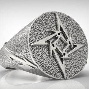 Vintage metallica ring sterling silver 925