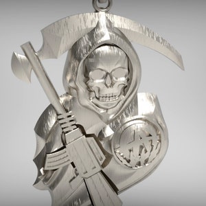 Sons of anarchy skull pendant sterling silver 925