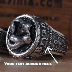 Anpassad boxningsring i sterlingsilver 925
