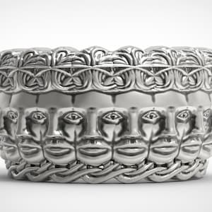 Minimal eye medusa sterling silver 925 ring