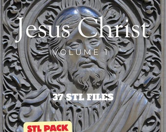 Pakiet STL „Jezus Chrystus” – Tom 1 | Kolekcja chrześcijańskich reliefów 3D | Frezarka CNC i modele do druku 3D