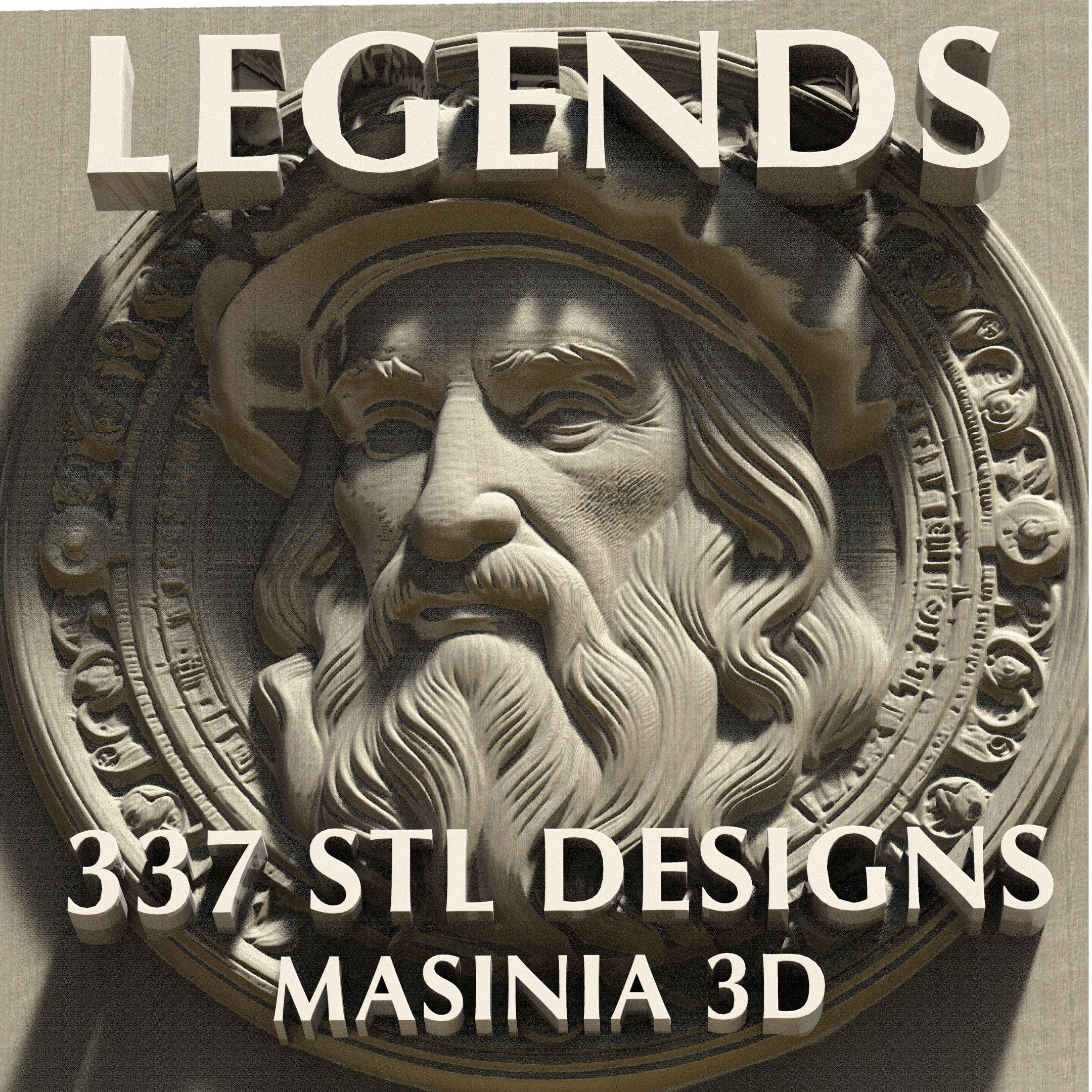 Legend STL Pack – 337 Premium CNC Relief Designs | Classical, Mythology ...