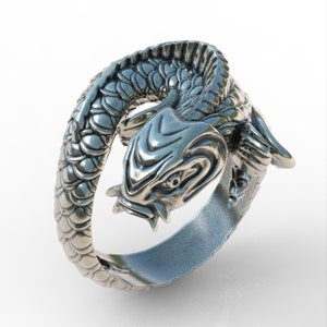 Japanese Art Fish Unisex Ring Sterling Silver 925