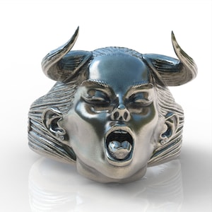 Succubus demon ring sterling 925 ring ring handmade men unisex