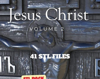 Pakiet STL Jezus Chrystus – Tom 2 | Kolekcja chrześcijańskich reliefów 3D | Frezarka CNC i modele do druku 3D
