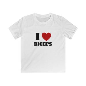I Love Biceps Baby Tee, Y2K T-Shirt, 90s Baby Tee, Bicep Shirt, Funny Clubbing Tops, Fitted Womens Tee, Unique Christmas Gifts For Her, Fun image 5