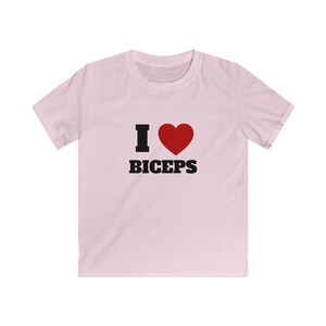 I Love Biceps Baby Tee, Y2K T-Shirt, 90s Baby Tee, Bicep Shirt, Funny Clubbing Tops, Fitted Womens Tee, Unique Christmas Gifts For Her, Fun image 7