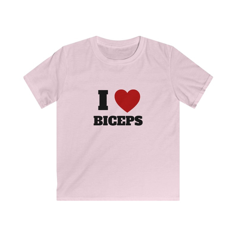 I Love Biceps Baby Tee, Y2K T-Shirt, 90s Baby Tee, Bicep Shirt, Funny Clubbing Tops, Fitted Womens Tee, Unique Christmas Gifts For Her, Fun image 7