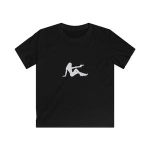 Woman Black Shilhouette Baby Tee, y2k fashion, Womens Fitted Tshirts, 90s Baby Tshirt, Cool Retro Tees, White Tops, Softstyle, gifts for her image 4