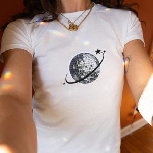 Silver Mirrored Disco Ball Crop Top - Etsy
