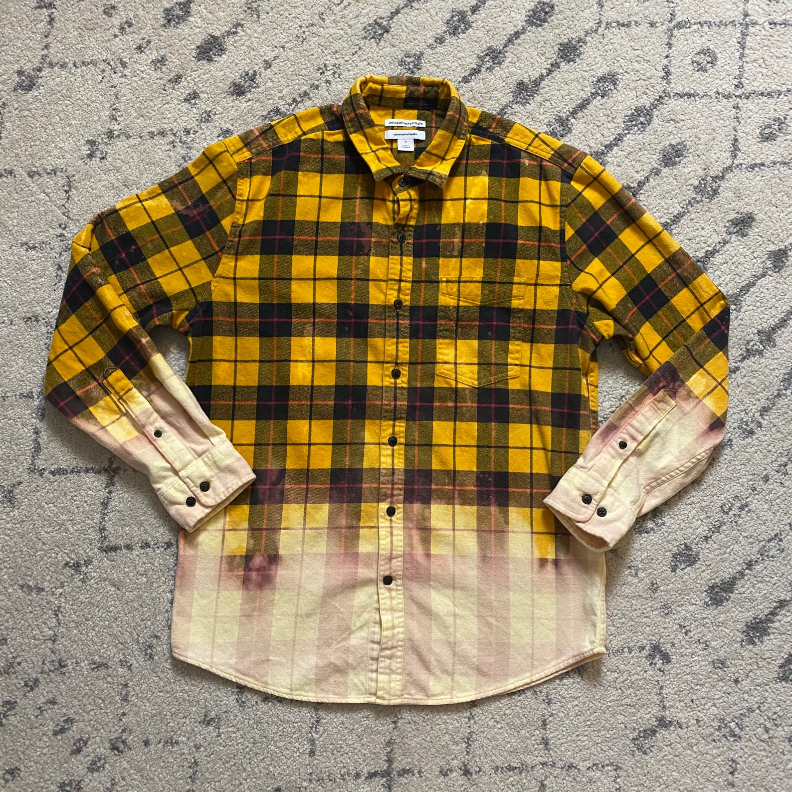yellow brown flannel