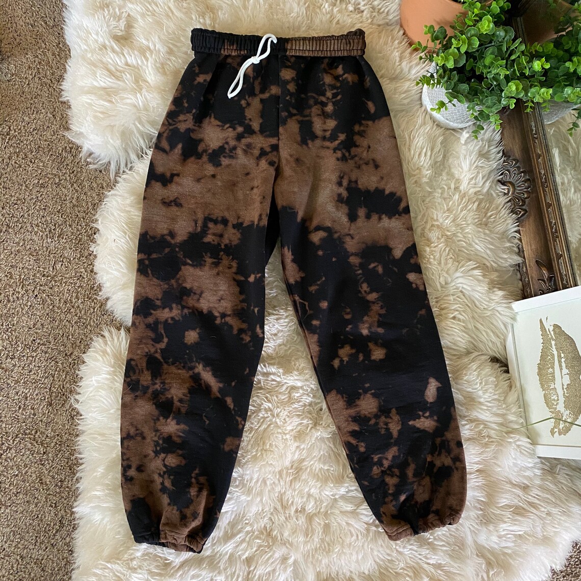Splatter Bleach Dye Sweatpants Bleach Dye Joggers Bleached Etsy