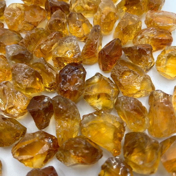 25ct+/-  Citrine Quartz | Brazil | Facet Rough | Clean, AAA | Blind Pour | Genuine, Natural | Top Grade | November Birthstone