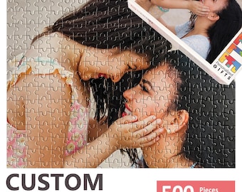 Father's Day Gifts - Custom Photo Puzzle 500 Pieces Personalized Jigsaw Puzzle Upload Your Photo Family Puzzle Gift