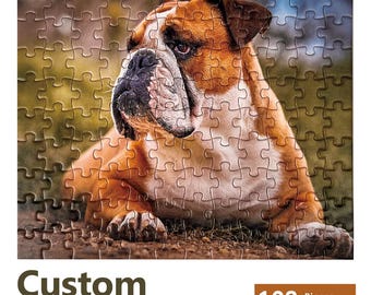 Father's Day Gifts - Custom Photo Puzzle 108 Pieces Personalized Jigsaw Puzzle Upload Your Photo Custom Puzzle Gift Family Keepsake