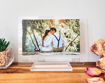 Father's Day Gifts - Personalized Anniversary Photo Collage: Acrylic Plaque Gift