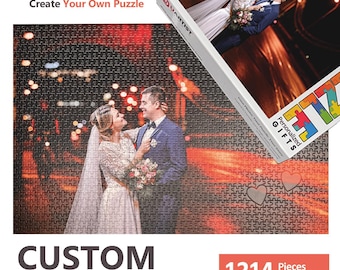 1314 Piece Custom Photo Puzzle | Romantic Heart Puzzle | Personalized Couple Gift | Anniversary & Wedding Gift