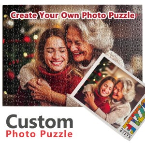 Father's Day Gifts-Custom Photo Puzzle – Personalized Jigsaw Puzzle – Family Couple Pet Gift – Upload Your Photo – Multiple Sizes