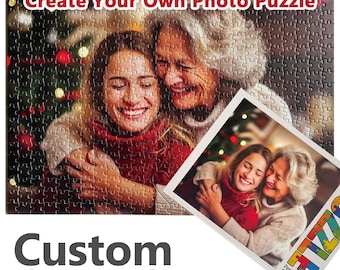 Custom Photo Puzzle – Personalized Jigsaw Puzzle – Family Couple Pet Gift – Upload Your Photo – Multiple Sizes