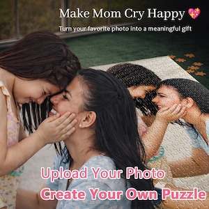 Father's Day Gifts-Custom Photo Puzzle – Personalized Jigsaw Puzzle – Family Couple Pet Gift – Upload Your Photo – Multiple Sizes image 2