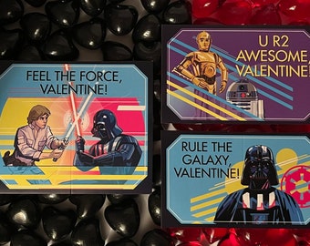 Star Wars Valentine’s Day Cards with Tattoo and 5 Red Heart Bath Oil Beads