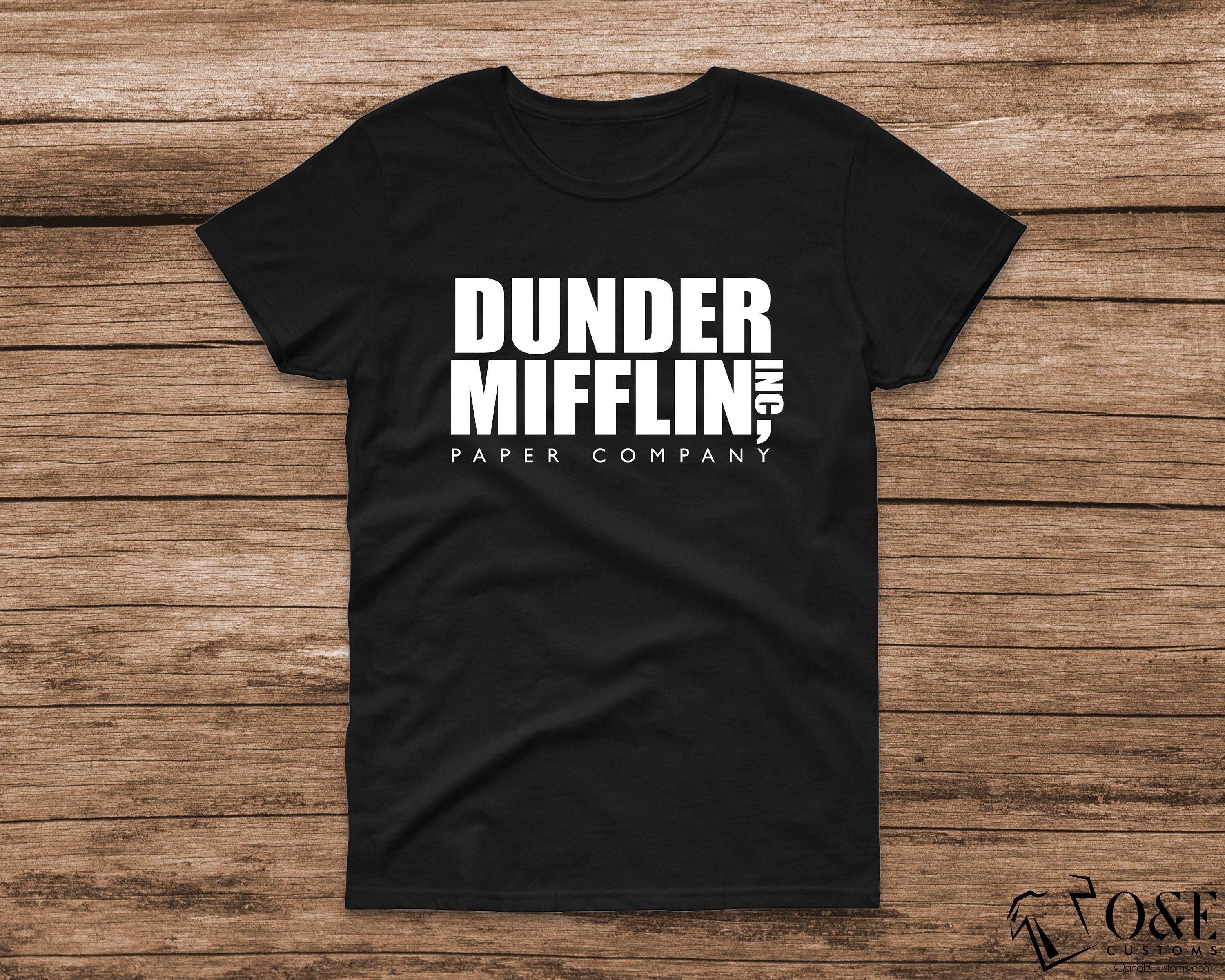 dunder mifflin black t shirt