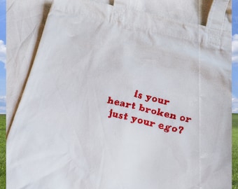 tote bags custom embroidered phrase quote lyric personalized with pocket