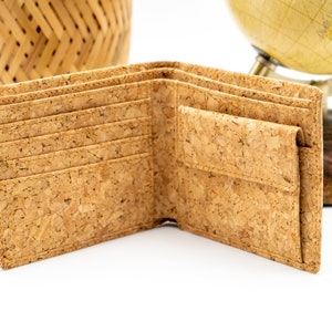 Porte-monnaie en liège « Marit » portefeuille minimaliste portefeuille en liège assez fait main, portefeuille, durable, renouvelable