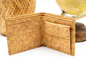 Porte-monnaie en liège « Marit » portefeuille minimaliste portefeuille en liège assez fait main, portefeuille, durable, renouvelable