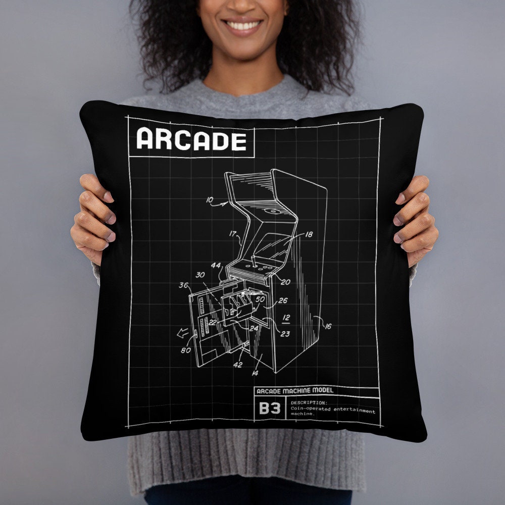 Retro decorative pillow Gaming decor pillow games gamer Etsy